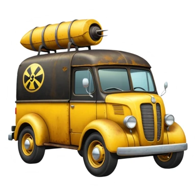 Professional exterminator’s antique tall moving van hot rod sticker