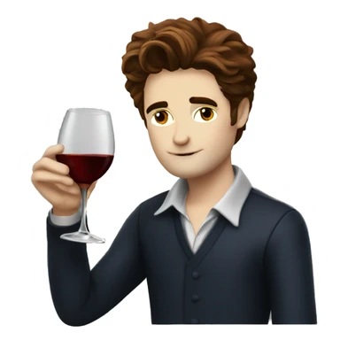 edward cullen drinking wine sticker