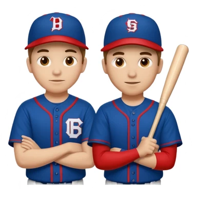 quiero dos equipos enemigos de baseball  sticker
