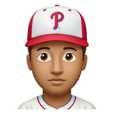 Man wearing a Philadelphia Phillies baseball cap sticker