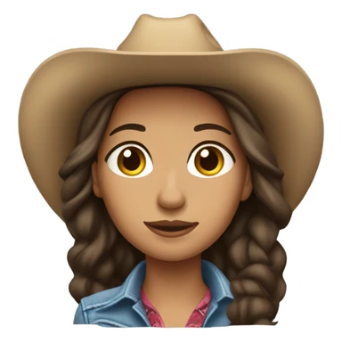 Very pretty brunette cowgirl with light skin sticker