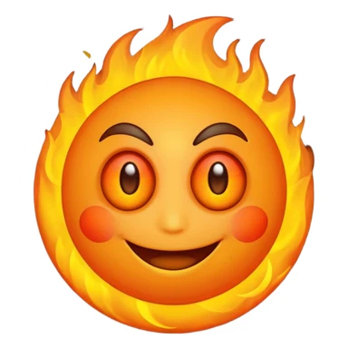 Smiling fire-eyed emoji sticker