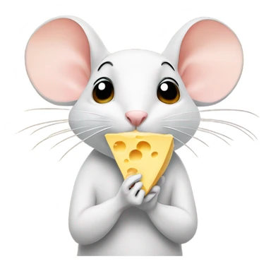 Mouse eating cheese ￼ sticker