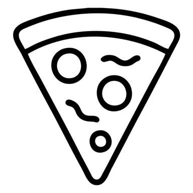outlined slice of pizza icon sticker