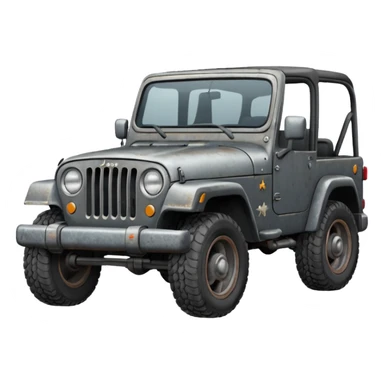 Old Jeep wrangler grey sticker