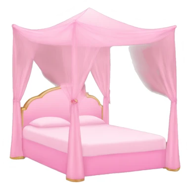 pink royal princess canopy bed sticker
