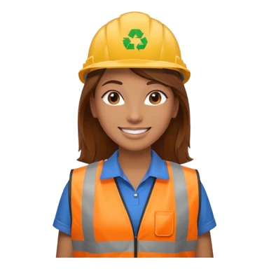 women, Waste Management, safety vest, trash picker sticker
