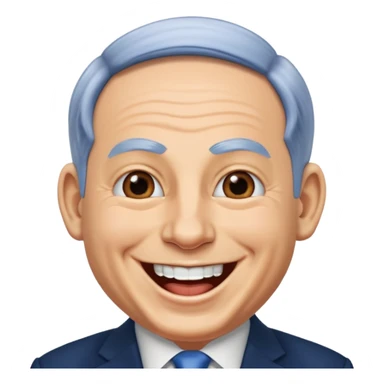 Benjamin Netanyahu laughs sticker