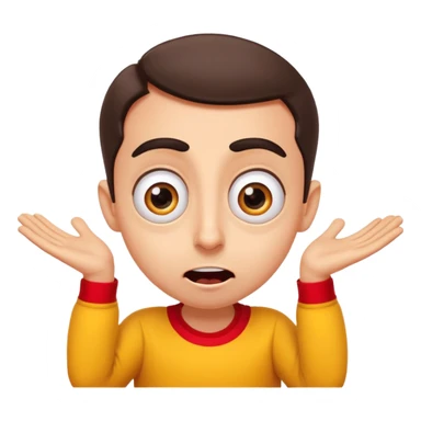 “Funny Spanish cartoon character with big expressive eyes, over-the-top reactions, bright colors, exaggerated comedy pose, cute but chaotic energy, meme-style, perfect for viral videos.” sticker