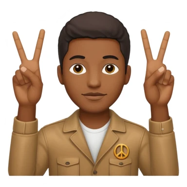 Black guy holding up peace sign with both hands and it has a text below it and say “Sybau🥀🥀🥀” sticker