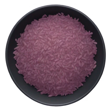a bowl of cooked korean purple rice sticker