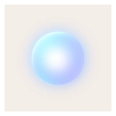 a simple aura orb with soft light, minimal, modern style sticker