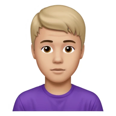 justin bieber, wear purple t shirt sticker