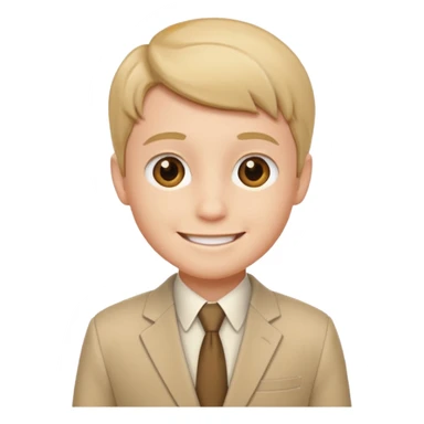 birthday  boy in biege suit sticker