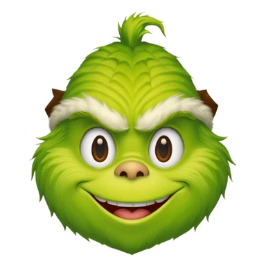 the grinch face smiling emoji sticker