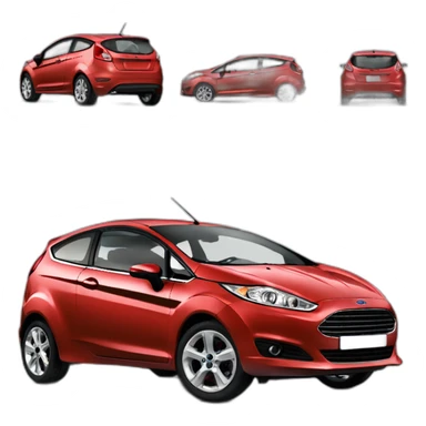 Ford fiesta 2010 red 3 door sticker