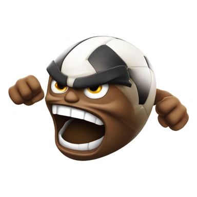 Angry flying football sticker