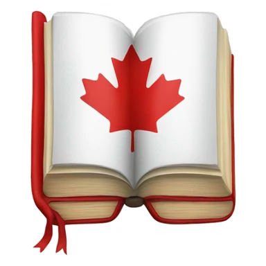 book with canada flag sticker