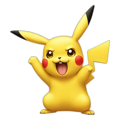 pikachu thumbs down emoji only with face, ears, and thumbsdown visible, no body sticker