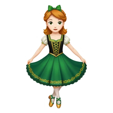 irish woman dance shoes sticker