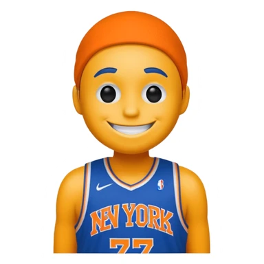 Smiley icon new york knicks sticker