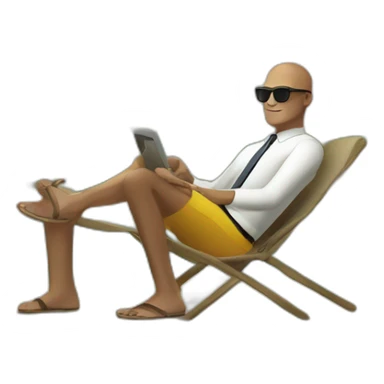 Agent 47 on vacations sticker