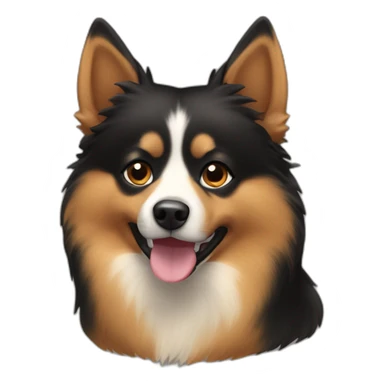 Black and tan spitz sticker