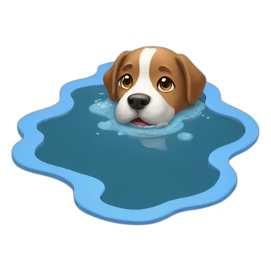 Dog puddle sticker