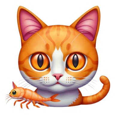 Trippi troppi shrimp cat sticker