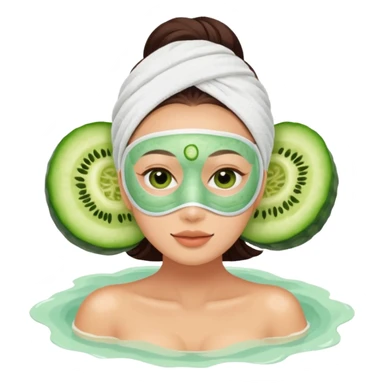 Lady with face mask monster spa beauty full face relaxing hot sticker