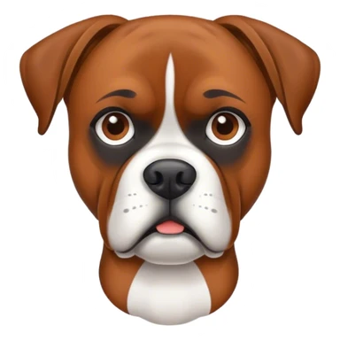 boxer dog brown sticker