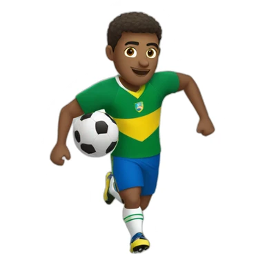 brazilian playing football sticker