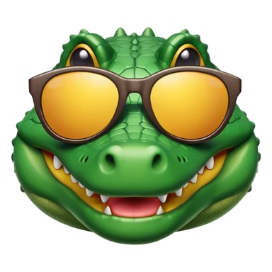 Crocodile with sunglasses sticker