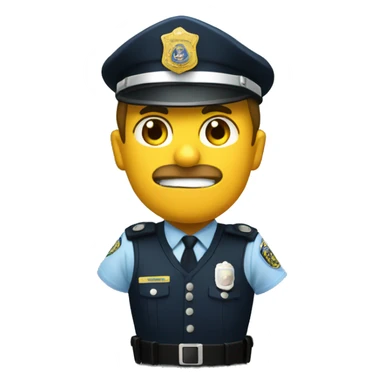 Policial apontando pra frente sticker