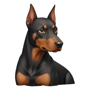 A doberman dog sticker