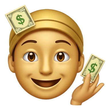 THE MONEY EMOJI DOING THE SIX SEVEN MEME sticker