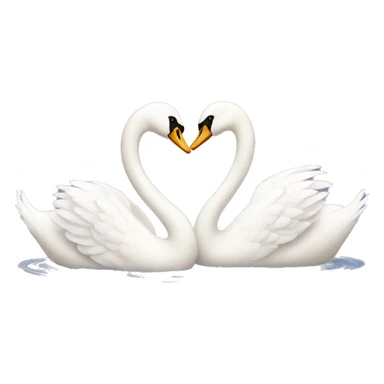 Swan couple love sticker