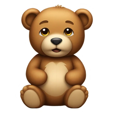 Teddy bear sitting down sticker