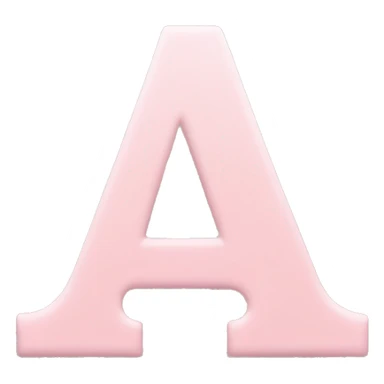 The letter a in pastel pink aesthetic style sticker