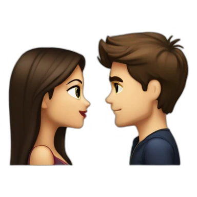 Elena Gilbert kiss Stefan salvatore sticker
