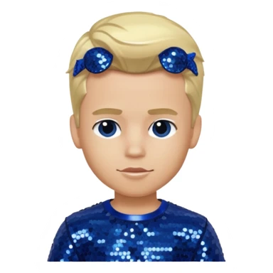 Cameron from Bratz Boyz with blonde hair and dark blue sequin outfit sticker