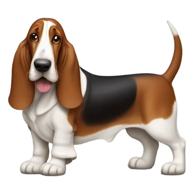 basset hound riding a redbone dog sticker