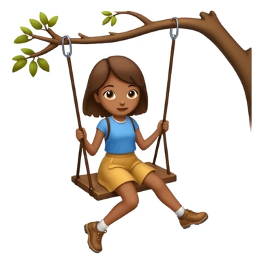 swing hike brown girl  sticker