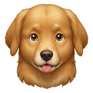 I want an emoji of a goldenretriever who is scared sticker