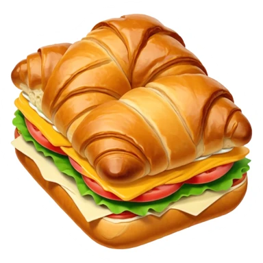 croissant sandwich sticker