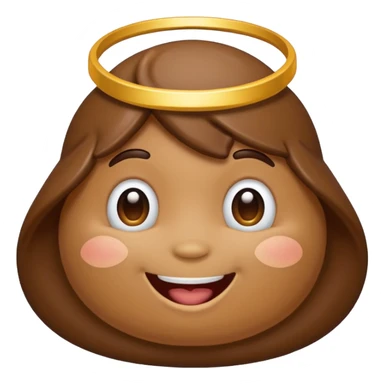 Poop emoji with a halo sticker
