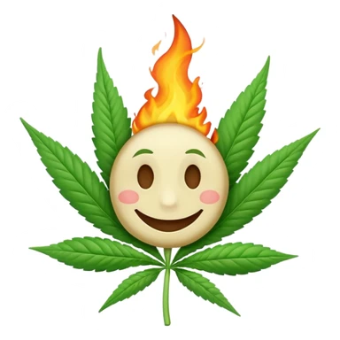a marijuana joint with a happy face sticker