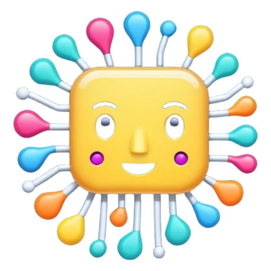 depict the concept of AI in a fun way - not using a robot sticker