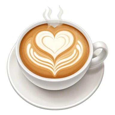 Coffee cup with latte art sticker