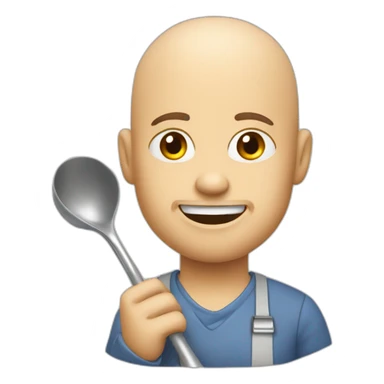 Canteen staff nice but annoying  bald with ladle sticker